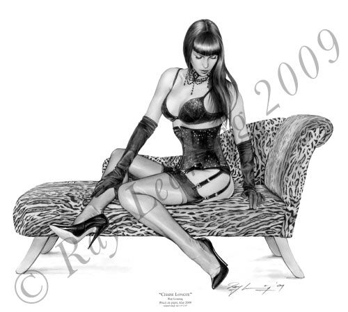 Chaise, Ray Leaning, stockings, burlesque,
