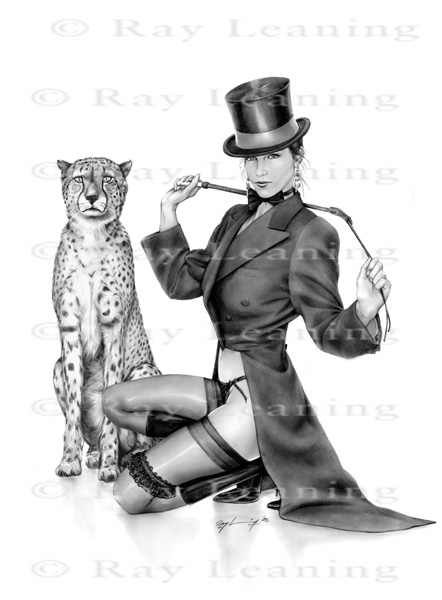 Ringmistress with cheetah